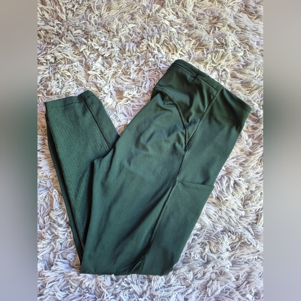 Athleta Ultimate‎ Run Woman's High Rise 7/8 Legging Bali Green